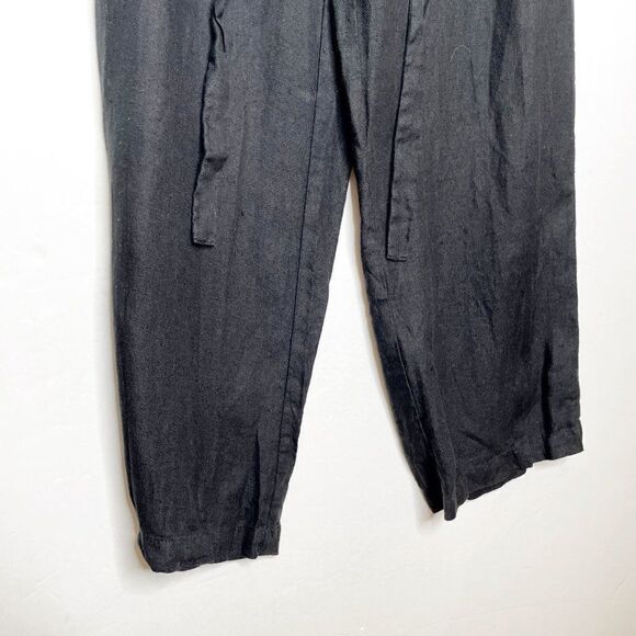 Fifteen Twenty High Waisted Drawstring Crop Wide Leg Pants Black Size XS - Picture 4 of 6